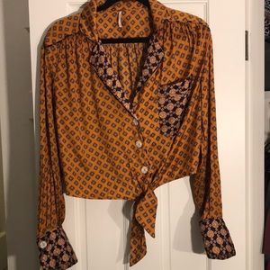 Cutest cropped blouse from Free People